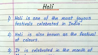 Holi-10 lines essay in english