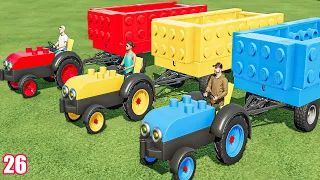 MINI LEGO OF COLORS! LEGO TRACTORS & POTATO SILO! FS22