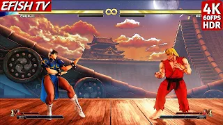 Chun-Li vs Ken (Hardest AI) - Street Fighter V | 4K 60FPS HDR