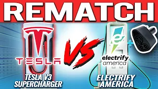 Tesla V3 Supercharger vs Electrify America Rematch