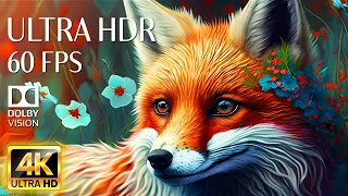 4K HDR 60fps Dolby Vision with Animal Sounds & Calming Music (Colorful Dynamic) #33