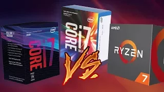 Comparativo: Core i7-8700k vs i7-7700k vs Ryzen 7 1700x em games!