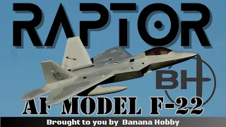 AF-Model 1:10 F-22 Raptor 1.8M (71") Turbine Version Flight Review