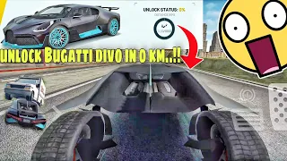 Unlock Bugatti divo in 0 km..!!😱||Extreme car driving simulator🔥||