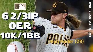 Josh Hader | Sep 13 ~ Oct 1, 2022 | MLB highlights