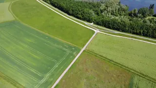 Drohnen Flug am Schulteis-Weiher bei Offenbach am Main.