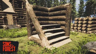 Stairs Building Easy Method - Sons Of The Forest Building Tips & Tricks