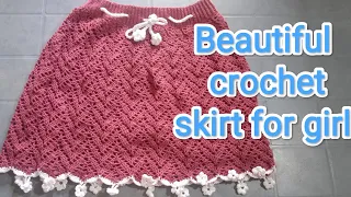 Beautiful and stylish crochet skirt for girl # crochet woolen skirt # start up wool