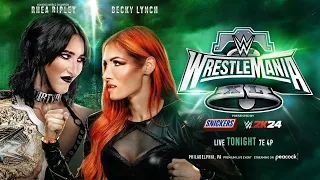 Becky Lynch vs Rhea Ripley - WWE 2K24 (Wrestlemania 40)