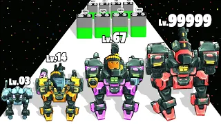 Mech Runner - Level Up Mech Max Level Gameplay (Mech Evolution Run)