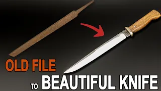 Making knife from an old file  - with Simple Tools - Restoration Lover