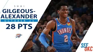 Shai Gilgeous-Alexander's Full Highlights: 28 PTS vs Wizards | 2019-20 NBA Season - 10.25.19