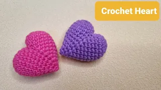 How to Crochet Classic Heart || Beginner pattern|| key chain || Móc len trái tim || Móc len
