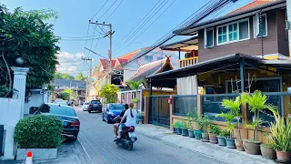 【4K】Chiang Mai Neighborhood Walking Tour at Sunset - Thailand 🇹🇭- 4K 60fps #9