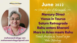 June 2022 Astrology- What to Expect | Saturn Retrograde in Aq | Rahu in Bharani | Mars-Rahu in Aries