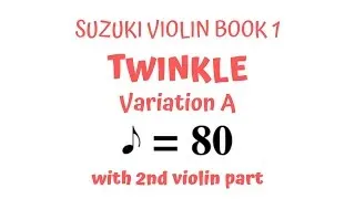 TWINKLE VARIATION A, DUO.💎 Nugget, shorts. 👨‍👩‍👧‍👦 Suzuki Violin Book 1. SLOW. PLAY ALONG with 2nd 🎻