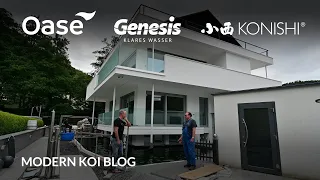 Modern Koi Blog #5509 - Gerhards nigelnagelneuer Teich mit Koikraftwerk