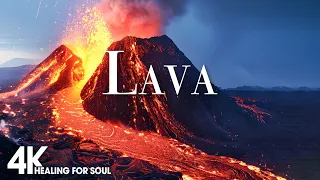 Volcano & Lava 4K - Scenic Relaxation Film With Calming Cinematic Music - 4K Video Ultra HD