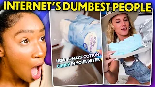 Making Cotton Candy In The Dryer?! | Internet's Dumbest People | React