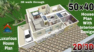 50 by 40 Luxuries  🏠  Plan, 50×40 House Plan, 50×40 House Design, 40×50 House Plan, 50×40 Home Map,
