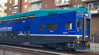 NCTD Coaster refurbished Bombardier bi-level cab car 2310 enters revenue service July 2021, SD, CA