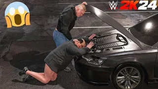 Brock Lesnar Destroys Paul Heyman at Backstage - WWE 2K24