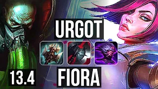 URGOT vs FIORA (TOP) | Rank 2 Urgot, 17/3/13, Legendary, 500+ games | TR Master | 13.4