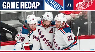GAME HIGHLIGHTS: New York Rangers at Detroit Red Wings (4/5/24)