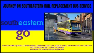 Journey on Southeastern Rail Replacement | Go Coach 6008 (YJ58VBX) | Optare Versa