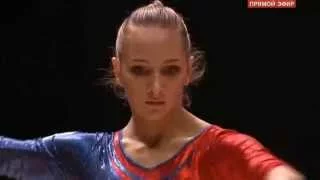 Виктория Комова. Бревно. Women's Team Final. Glasgow 2015.