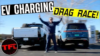 How Did It Go SO WRONG? Here's What Happened When We Tried a Hummer vs Rivian Charging Drag Race!