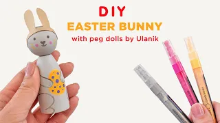 Ulanik Easter Bunny DIY with wooden Peg Dolls