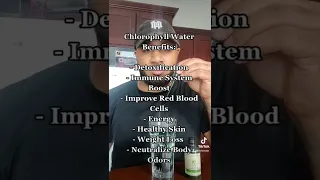 Chlorophyll Water Benefits