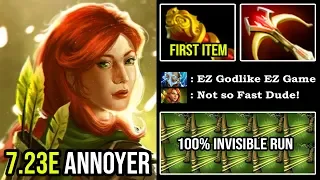 WORLD MOST ANNOYING WINDRANGER 100% Invisible Run First ITEM MKB Deleted Godlike Zeus 7.23F DotA 2