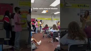 These students made my teacher cry by singing her a song on valentines day.