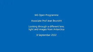 Associate Professor Jean Brundrit - Looking through a different lens...