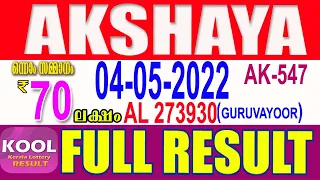 KERALA LOTTERY RESULT|FULL RESULT|akshaya bhagyakuri ak547|Kerala Lottery Result Today|todaylive