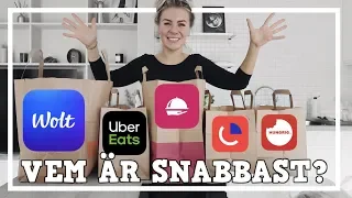 VEM ÄR SNABBAST - Wolt, Uber Eats, Foodora, Onlinepizza eller Hungrig.se?