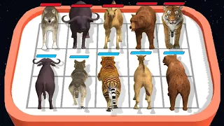 Wild Life: Animal Merge & Hunt + Wolf, Tiger, Buffalo, Brown Bear, Camel, Merge Battle Animals Game