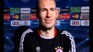 Arjen Robben reaction as Bayern Munich beat Marseille 2-0 in the Champions League.