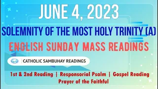 4 June 2023 English Sunday Mass Readings | Solemnity of the Most Holy Trinity (A)