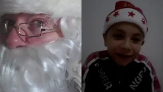 Video llamada de Santa.   Claus
