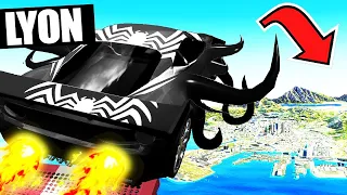 SALTO LA MAPPA DI GTA5 CON LA MACCHINA DI VENOM!!