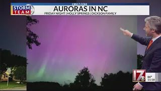 Northern Lights seen in central NC skies Friday night