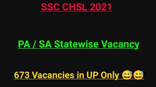 Postal Assistant / Sorting Assistant Statewise Vacancy || SSC CHSL 2021