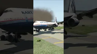 Boeing 747 Massive Bird Strike Emergency Landing #shorts