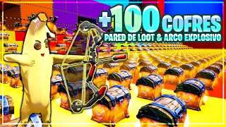 PARED DEL LOOT *ARCO EXPLOSIVO* +100 COFRES (FORTNITE MINIJUEGOS)
