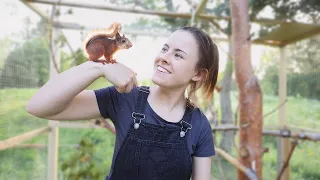 Rescue Baby Squirrel goes Outside for the First Time!