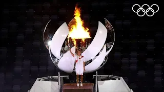 🔥 Tennis star Naomi Osaka lights cauldron at Opening Ceremony | #Tokyo2020 Highlights