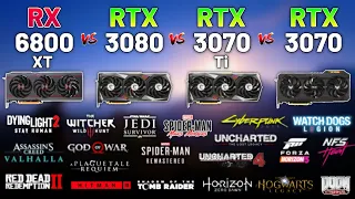 20 Games on RX 6800 XT vs RTX 3080 vs RTX 3070 Ti vs RTX 3070 in 2023 - 1440p
